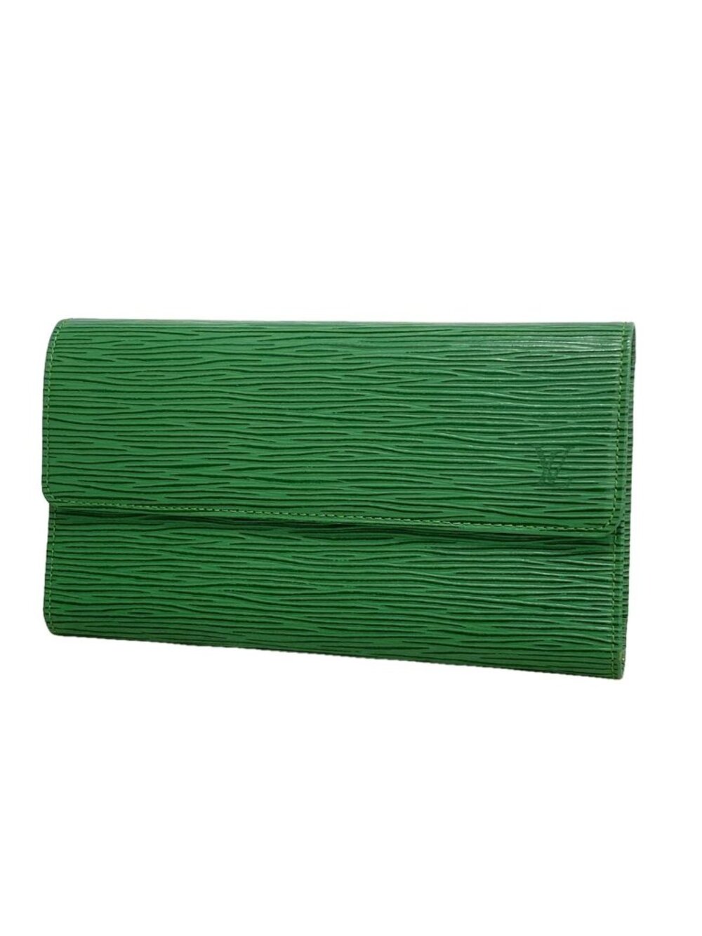 Louis Vuitton Trifold Wallet Epi Porte Tresor International Borneo Green